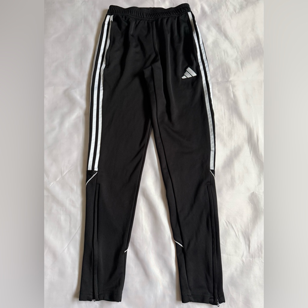 Adidas Women’s Black Joggers With White Stripes Xs